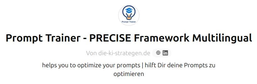 Prompt Trainer - PRECISE Framework Multilingual